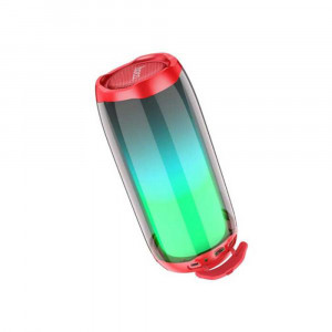 Boxa Portabila LED, Bluetooth 5.0, 10W - Hoco Pulsating (HC8) - Red - Img 3