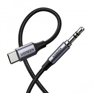 Cablu Audio Adaptor Type-C la Jack 1m - Ugreen (30633) - Deep Gray - Img 2