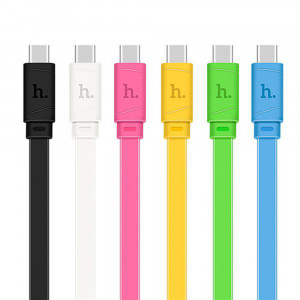 Cablu de Date USB-A la Type-C 12W, 2.4A, 1m - Hoco Bamboo (X5) - Black - Img 4