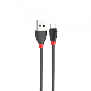 Cablu de Date USB-A la USB Type-C 10W, 2.4A, 1.2m - Hoco Excellent charge (X27) - Black - Img 3