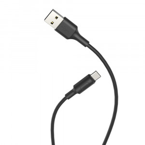 Cablu de Date USB la Type-C 10W, 2A, 1m - Hoco Soarer (X25) - Black - Img 3