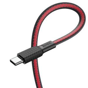 Cablu de Date USB la Type-C PD 60W, 3A, 1m - Hoco Jaeger (X69) - Black / White - Img 4