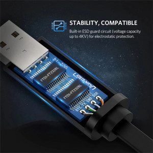 Cablu de Internet USB-A la RJ45 3m - Ugreen (60813) - Black - Img 4