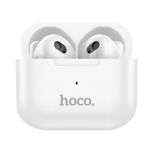 Casti Fara Fir, TWS, Bluetooth 5.3, 300mAh, Activare Siri - Hoco Intelligent (EW30) - White - Img 3