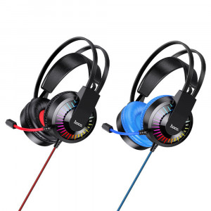 Casti Gaming cu Microfon - Hoco Joyful (W105) - Blue - Img 3