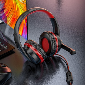 Casti Gaming Jack 3.5mm - Hoco Magic tour (W103) - Red - Img 4