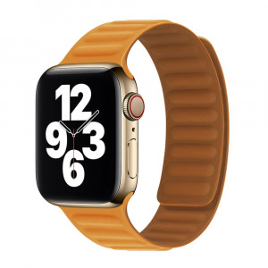 Curea barbati pentru Apple Watch 1 / 2 / 3 / 4 / 5 / 6 / 7 / SE / 8 / Ultra (42 / 44 / 45 / 49mm) - Techsuit Watchband (W035) - Orange