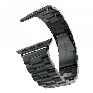 Curea pentru Apple Watch 1 / 2 / 3 / 4 / 5 / 6 / 7 / SE / 8 / Ultra (42 / 44 / 45 / 49mm) - Techsuit Watchband (W036) - Black - Img 2