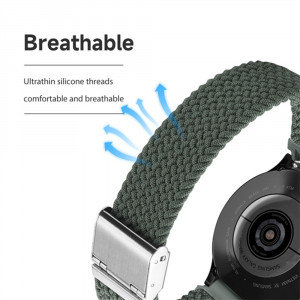 Curea pentru Samsung Galaxy Watch 4, Galaxy Watch Active 1 / 2 (40 mm / 44 mm), Huawei Watch GT / GT 2 / GT 3 (42 mm) - Dux Ducis Mixture II Version - PaleStripes - Img 4