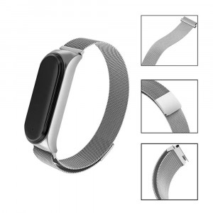Curea pentru Xiaomi Mi Band 5 / 5 NFC / 6 / 6 NFC / Amazfit Band 5 - Techsuit Watchband (W019) - Black - Img 3