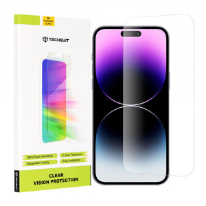 Folie protectie telefon iPhone 14 Pro Max - Techsuit Clear Vision Glass - Transparent - Img 1