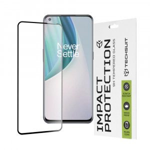 Folie protectie telefon OnePlus Nord N10 5G - Techsuit 111D Full Cover / Full Glue Glass - Black