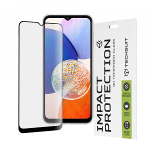 Folie protectie telefon Samsung Galaxy A14 5G - Techsuit 111D Full Cover / Full Glue Glass - Black - Img 1
