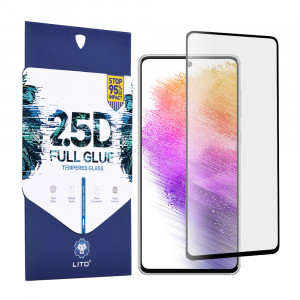 Folie protectie telefon Samsung Galaxy A73 5G - Lito 2.5D FullGlue Glass - Black - Img 1