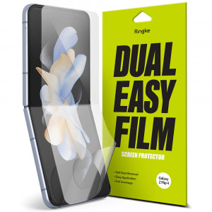 Folie protectie telefon Samsung Galaxy Z Flip4 (set 2) - Ringke Dual Easy Full - Clear