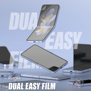 Folie protectie telefon Samsung Galaxy Z Flip4 (set 2) - Ringke Dual Easy Full - Clear - Img 3