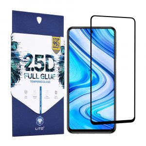 Folie protectie telefon Xiaomi Redmi Note 9S / Note 9 Pro / Note 9 Pro Max - Lito 2.5D FullGlue Glass - Black - Img 1
