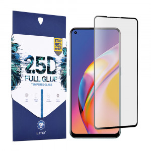 Folie telefon Oppo A74 4G /A94/A95 4G/Find X5 Lite/Reno5 Lite/ Reno5 Z/Reno7 5G/Realme 9 4G/9 Pro+ - Lito 2.5D FullGlue Glass - Black - Img 1