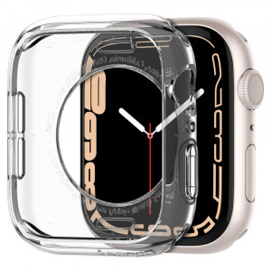 Husa pentru Apple Watch 4 / 5 / 6 / SE / SE 2 / 7 / 8 (40mm / 41mm) - Spigen Liquid Crystal (ACS04195) - Crystal Clear - Img 2