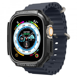 Husa pentru Apple Watch Ultra (49mm) - Spigen Rugged Armor - Black - Img 1