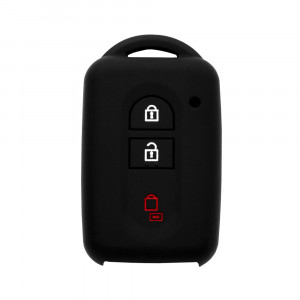 Husa pentru cheie Nissan Note, Navara, Qashqai - Techsuit Car Key Case (1016.06) - Black - Img 1