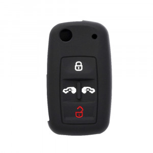 Husa pentru cheie VW Caravelle/Seat Alhambra - Techsuit Car Key Case (1001.09) - Black - Img 1