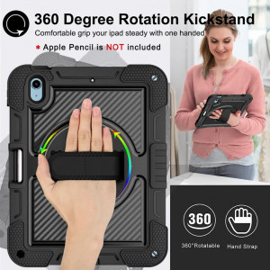 Husa pentru iPad 10 (2022) 10.9 - Techsuit StripeShell 360 - Black - Img 2