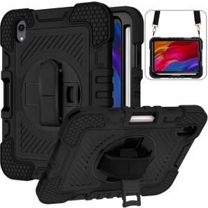 Husa pentru iPad mini 6 (2021) - Techsuit StripeShell 360 - Black - Img 1