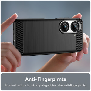 Husa telefon Asus Zenfone 9 - Techsuit Carbon Silicone - Black - Img 3