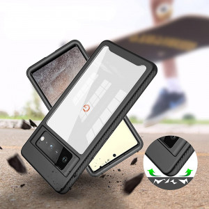 Husa telefon Google Pixel 6 Pro + Folie - Techsuit Defense360 Pro - Black - Img 4