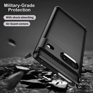 Husa telefon Google Pixel 7 - Techsuit Carbon Silicone - Black - Img 3