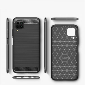 Husa telefon Huawei P40 Lite - Techsuit Carbon Silicone - Black - Img 4