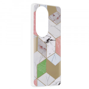 Husa telefon Huawei P50 Pro - Techsuit Marble Series - Purple Hex - Img 2