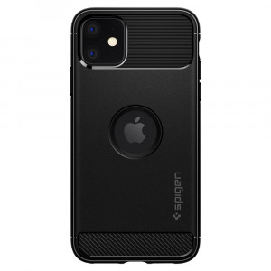 Husa telefon iPhone 11 - Spigen Rugged Armor - Negru - Img 2