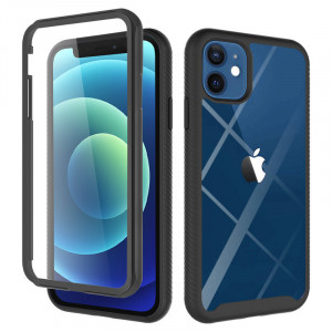 Husa telefon iPhone 12 / 12 Pro + Folie - Techsuit Defense360 Pro - Black - Img 1