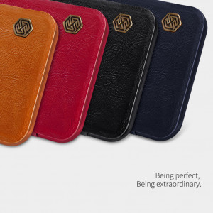 Husa telefon iPhone 12 mini - Nillkin QIN Leather Case - Brown - Img 4