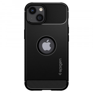 Husa telefon iPhone 13 mini - Spigen Rugged Armor - Black - Img 2