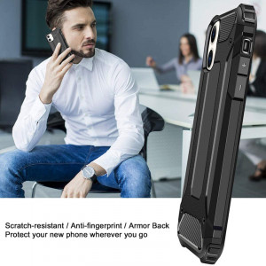 Husa telefon iPhone 13 mini - Techsuit Hybrid Armor - Black - Img 4