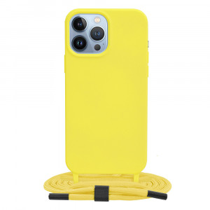 Husa telefon iPhone 13 Pro Max - Techsuit Crossbody Lanyard - Yellow - Img 1