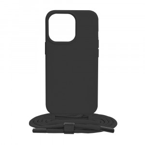Husa telefon iPhone 13 Pro - Techsuit Crossbody Lanyard - Black - Img 1
