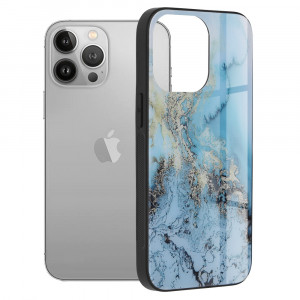 Husa telefon iPhone 13 Pro - Techsuit Glaze Series - Blue Ocean - Img 1