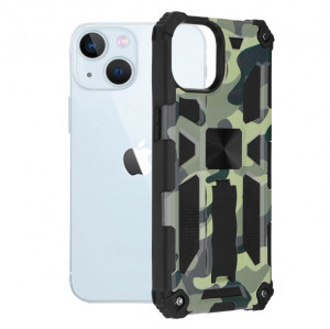 Husa telefon iPhone 13 - Techsuit Blazor Series - Camo Lime - Img 1