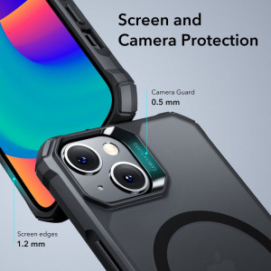 Husa telefon iPhone 14 / iPhone 13 - ESR Air Armor HaloLock - Frosted Black - Img 3