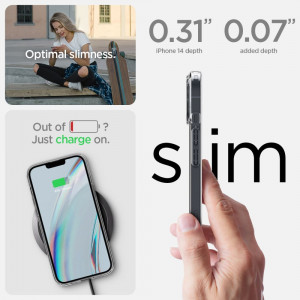 Husa telefon iPhone 14 Plus + 2x Folie - Spigen Crystal Pack 360 - Crystal Clear - Img 4
