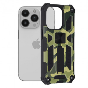 Husa telefon iPhone 14 Pro - Techsuit Blazor Series - Camo Lime - Img 1