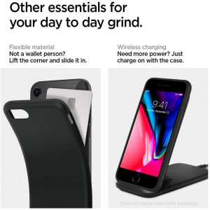 Husa telefon iPhone 7 / 8 / SE 2 / SE 3 - Spigen Liquid Crystal - Black - Img 4