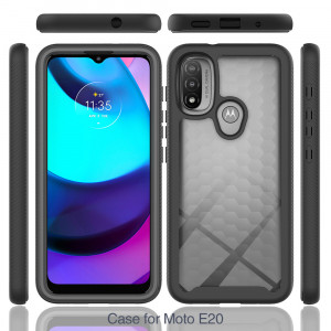 Husa telefon Motorola Moto E20 + Folie - Techsuit Defense360 Pro - Black - Img 2