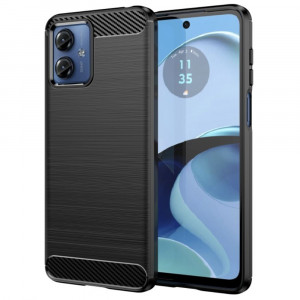 Husa telefon Motorola Moto G14 - Techsuit Carbon Silicone - Black - Img 1