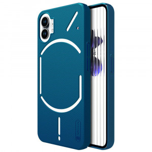 Husa telefon Nothing Phone (1) - Nillkin Super Frosted Shield - Peacock Blue - Img 1