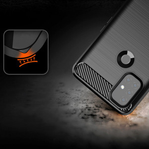 Husa telefon OnePlus Nord N10 5G - Techsuit Carbon Silicone - Black - Img 3